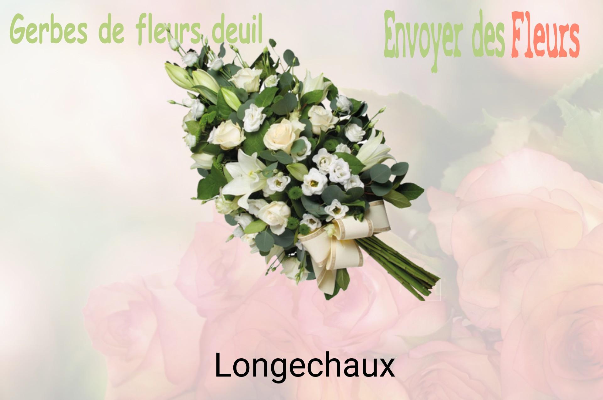 Gerbe de fleurs de deuil livrée à Longechaux
